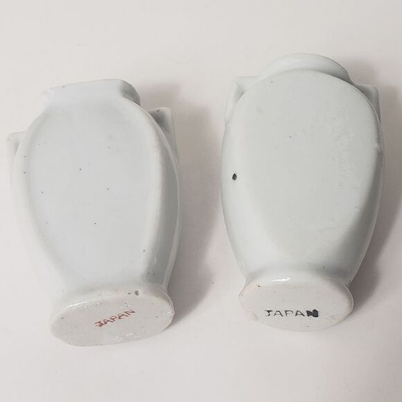 VINTAGE Japan Miniature Porcelain Vases Set of 2 Mommy Pot - Picture 4 of 8